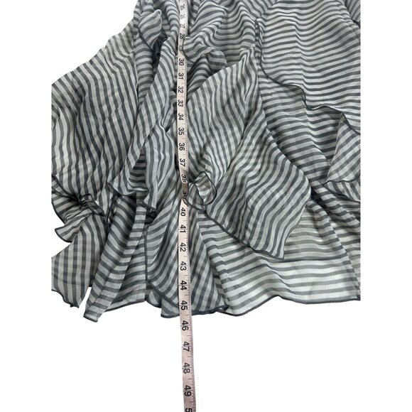 Robbie‎ Bee Dress Women's  Size 16 Striped Sleeveless Ruffled Preowned - Picture 7 of 8